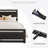 Marilee Wood and Black Metal Frame Bed with Headboard-418786546-534168157