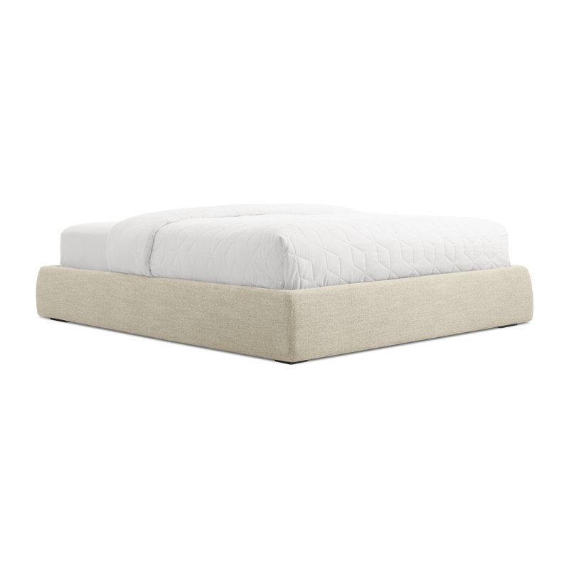 Lid Upholstered Storage Bed, Full, Thurmond Light Gray, Lift Up Storage