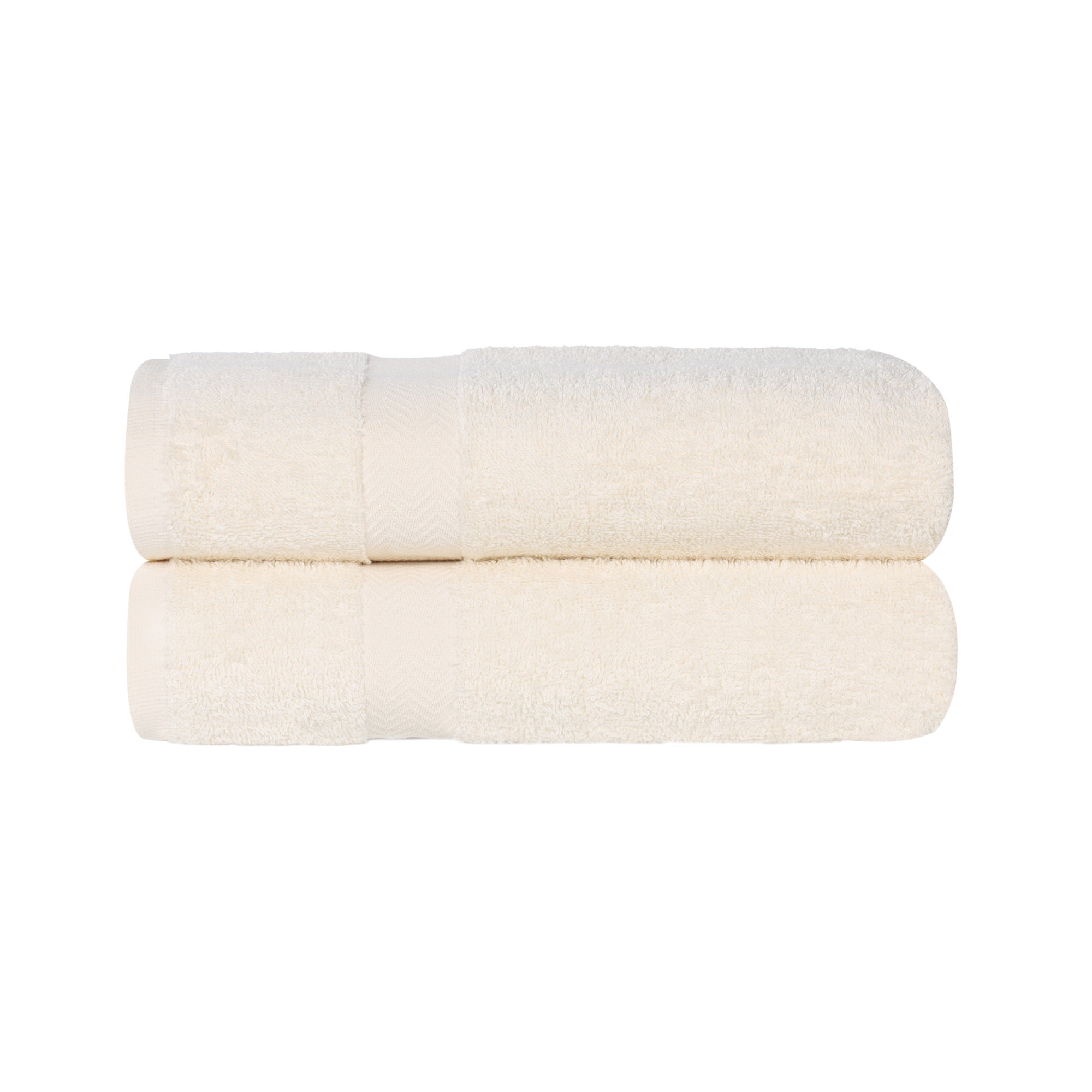 Glenlee 2 Piece Eco-Friendly 100% Cotton Bath Sheet Towel Set, Ivory