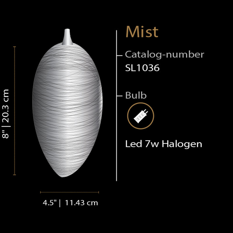 Mist 5 Pendant Lights, Satin Nickel