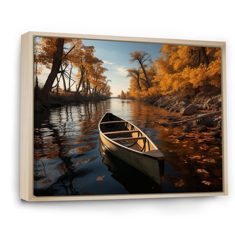 Canada River Rhapsody I sur toile, Cadre naturel flottant, H 12 po x l 20 po x P 1 po