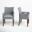 Fleur Upholstered Rattan Armchair in Grey Weave