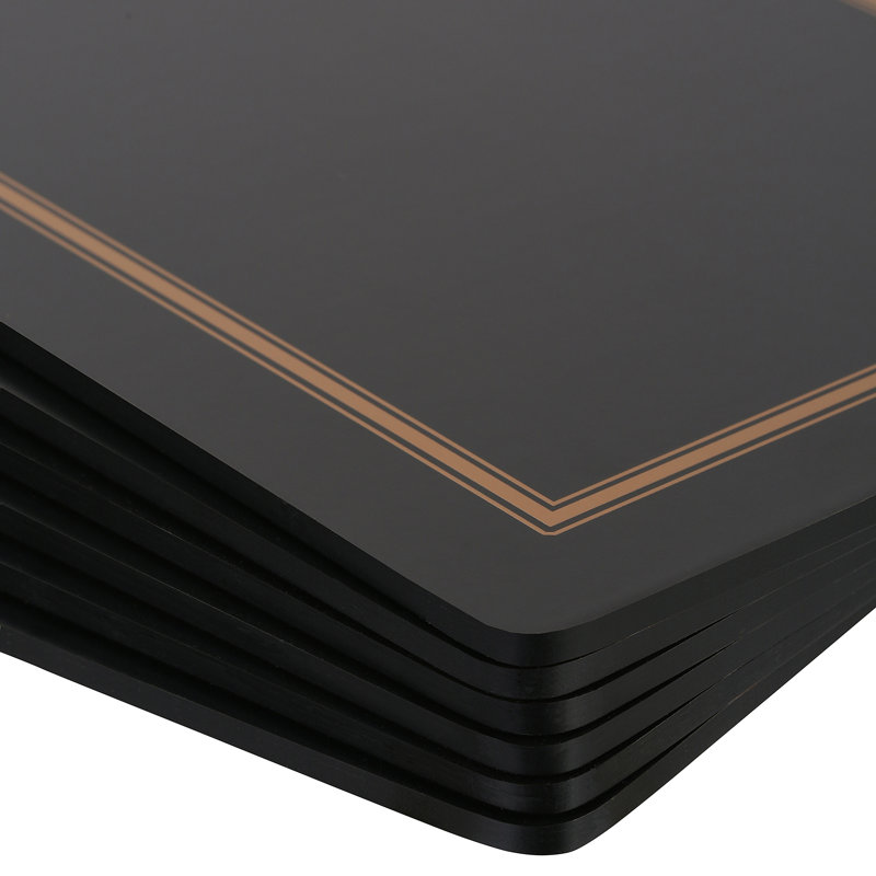 Portmeirion, Pimpernel, Placemats - Classic Black, Black