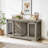 Multifunctional TV Stand Dog Crate with Double Spaces, Ideal for Multiple Dogs and Home Decor, Featuring Storage and Comfort-1943693322