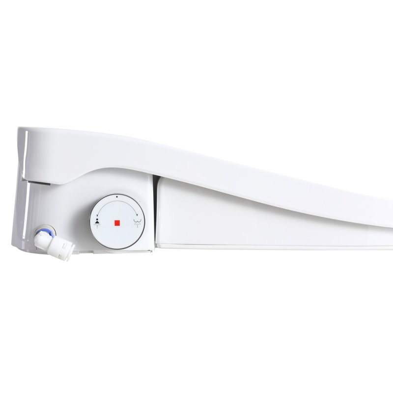 Siège de toilette de bidet ajustable et chauffant avec poignée latérale, nettoyage de nuit et automatique des buses - Nettoyage du poteau, fonctions de massage féminin, réglage précis de la position par télécommande, intelligent