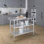 Table de travail en acier inoxydable avec deux tablettes-60901488