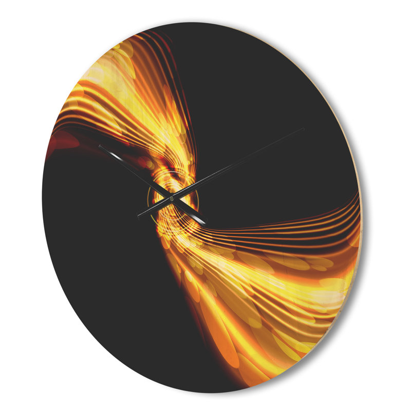 Horloge murale lignes et cercles lumineux, Petit