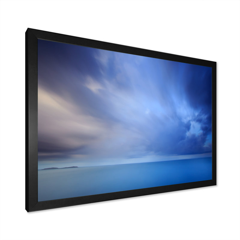 «Vibrant Panoramic Storm Cloud», reproduction sur toile, Cadre d'angle fermé noir, H 8 po x l 12 po x P 1 po