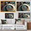 «Sherise Gold and Turquoise Fractal Spiral IV», reproduction sur toile-87372600-87372597