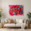 «Biomorphic Abstraction 38», art mural en métal rouge