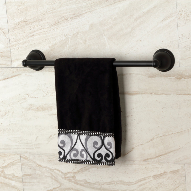 Kingston Brass Restoration 18-Inch Towel Bar, Matte Black