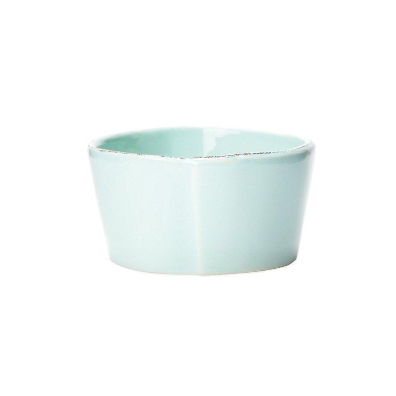 Lastra Stoneware Condiment Server, Aqua
