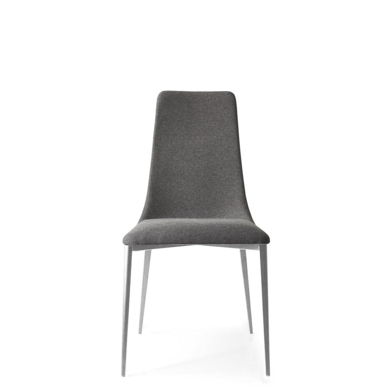 Chaise rembourrée Etoile, Cordon Denver / chromé
