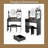 31.5" Round LED Mirror Vanity Set with Adjustable Lighting, Compact Dressing Table & Stool for Small Spaces-124780742
