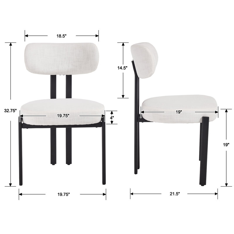 Ensemble de table de salle à manger Modern, 5 pièces: table, 4 chaises, Naturel, Beige
