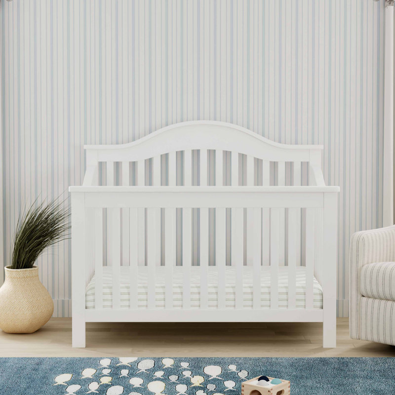 Lit de bébé convertible 4-en-1 Jayden, blanc