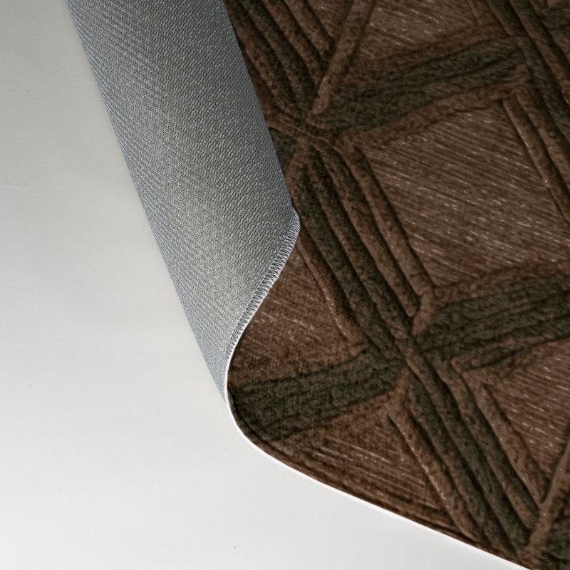 Trellis Brown Indoor and Outdoor Area Rug, Rectangle 5' x 7'
