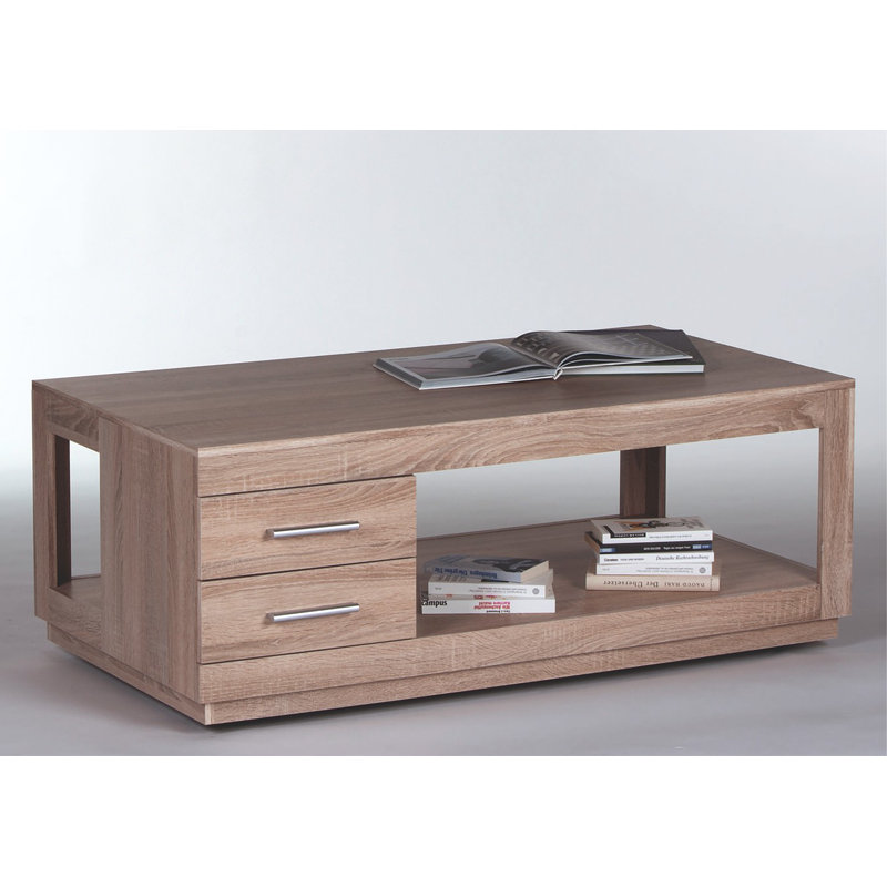 Cecilia Floor Shelf Coffee Table with Storage