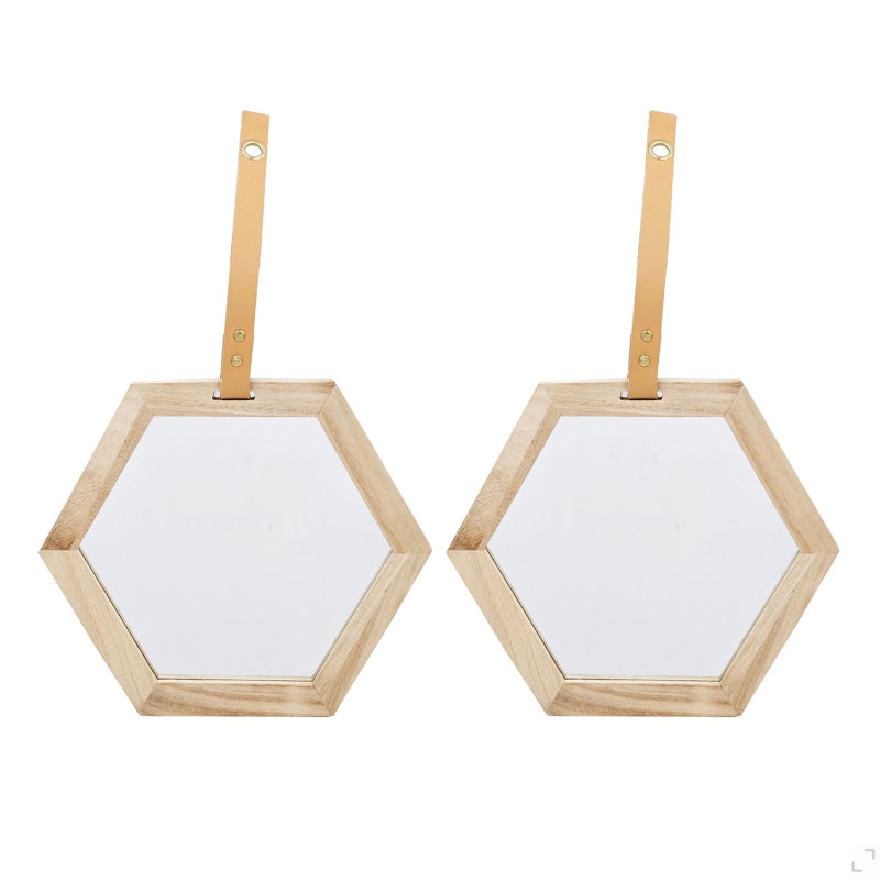 Miroir hexagonal, 2 pièces