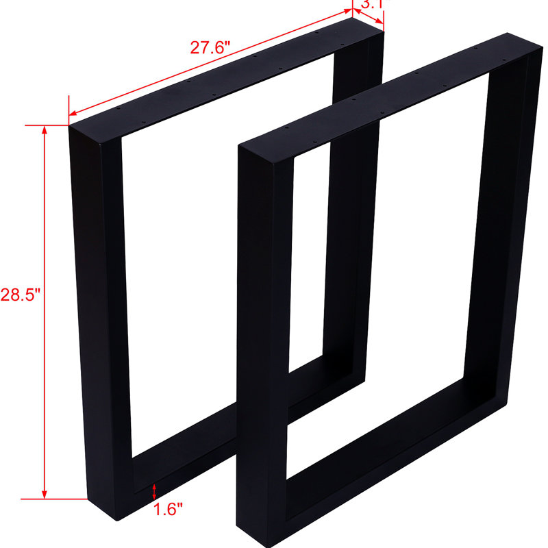 Yelonda Table Leg, 28.5" H x 27.6" W x 3.1" D