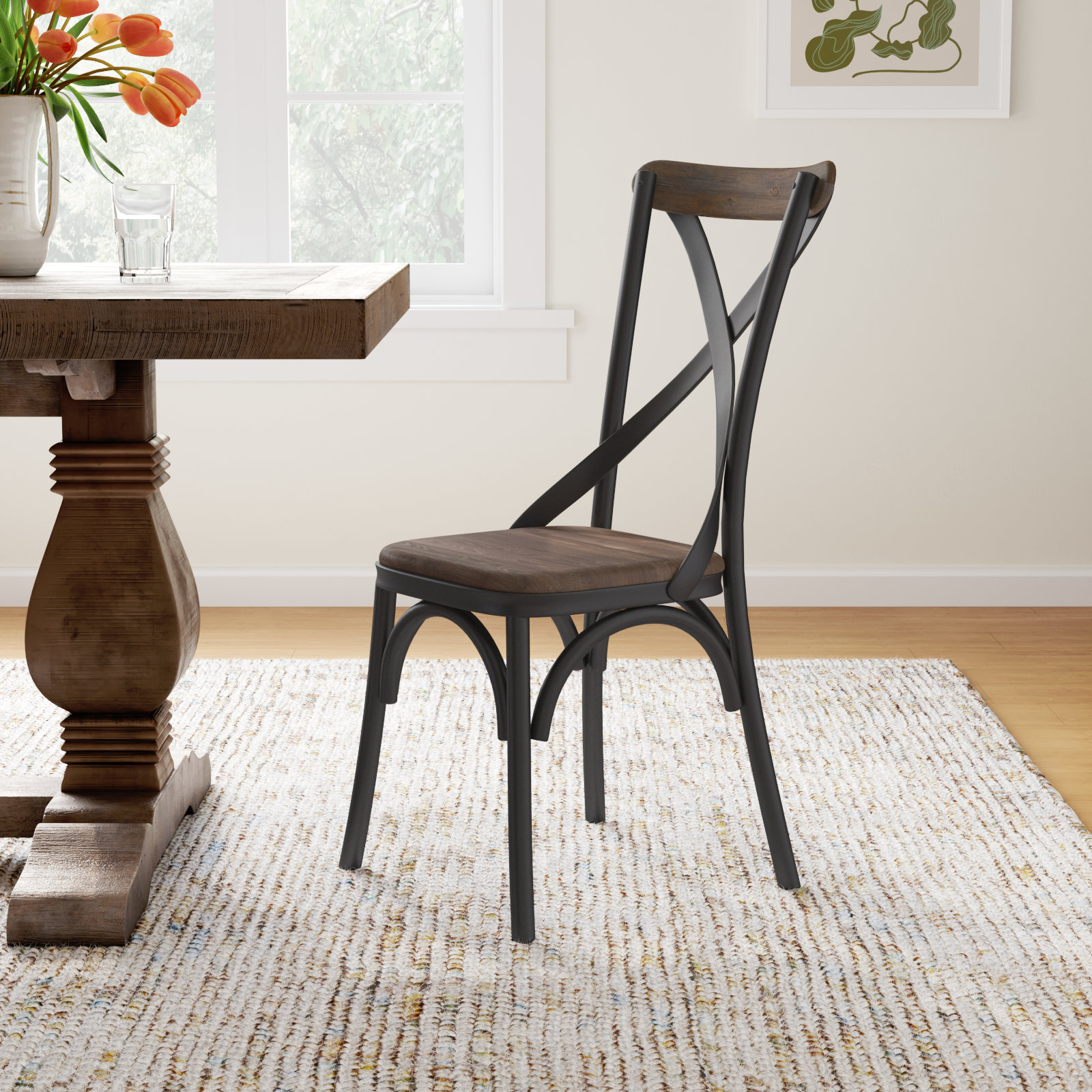Damara Cross Back Side Chair
