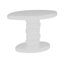 Table de bout moderne 22,6 po x 15,7 po x 15 po à finition pavée empilée - blanc ultrabrillant (seulement avec table basse)-2041362673