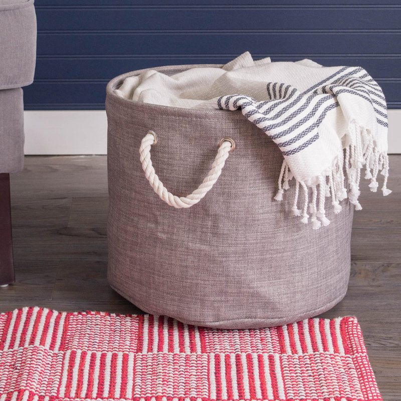 Bac en tissu panaché Aona, H 15 po x l 16 po x p 16 po, Gris