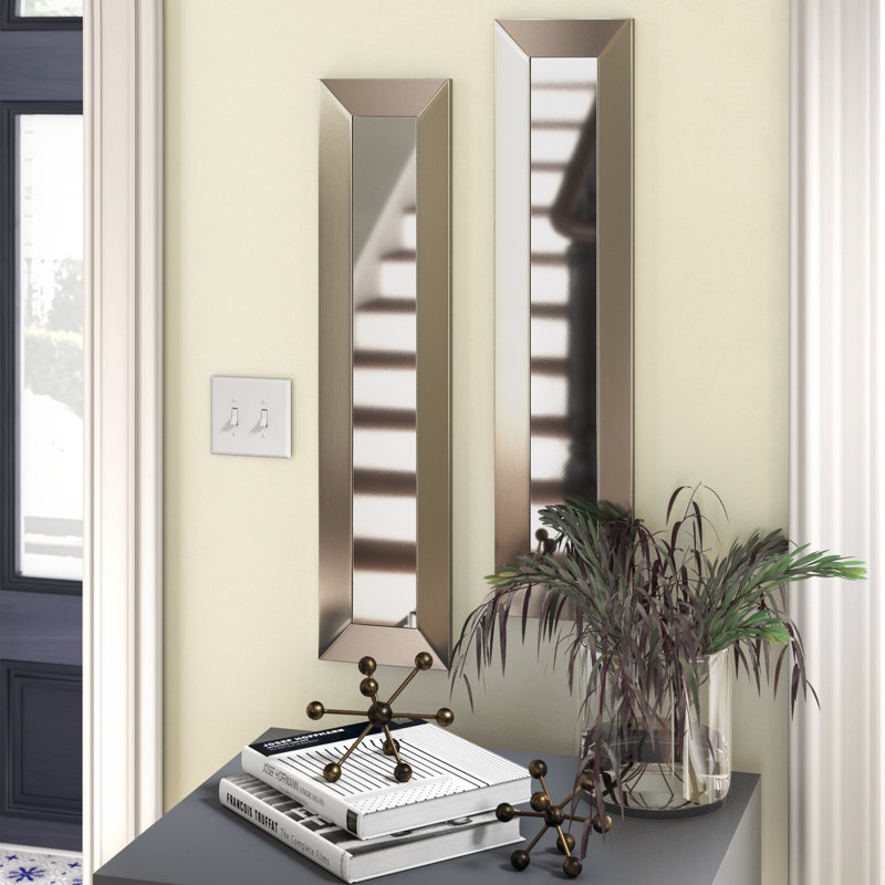 Hobson Flat Wall Mirror, 14" H x 28" W