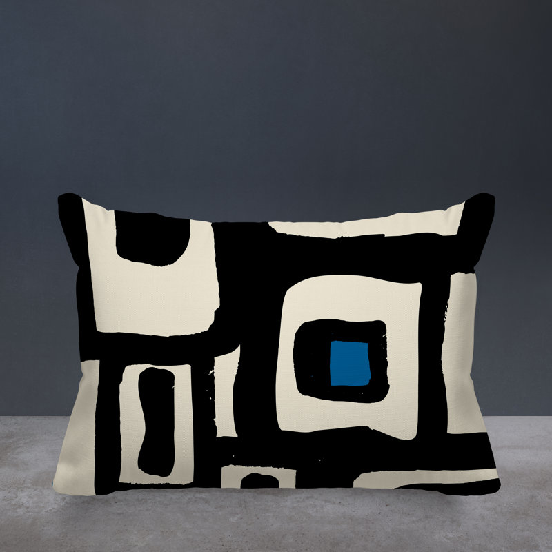Coussin intérieur / extérieur en polyester filé Solara, Turquoise, H 18 po x l 25 po