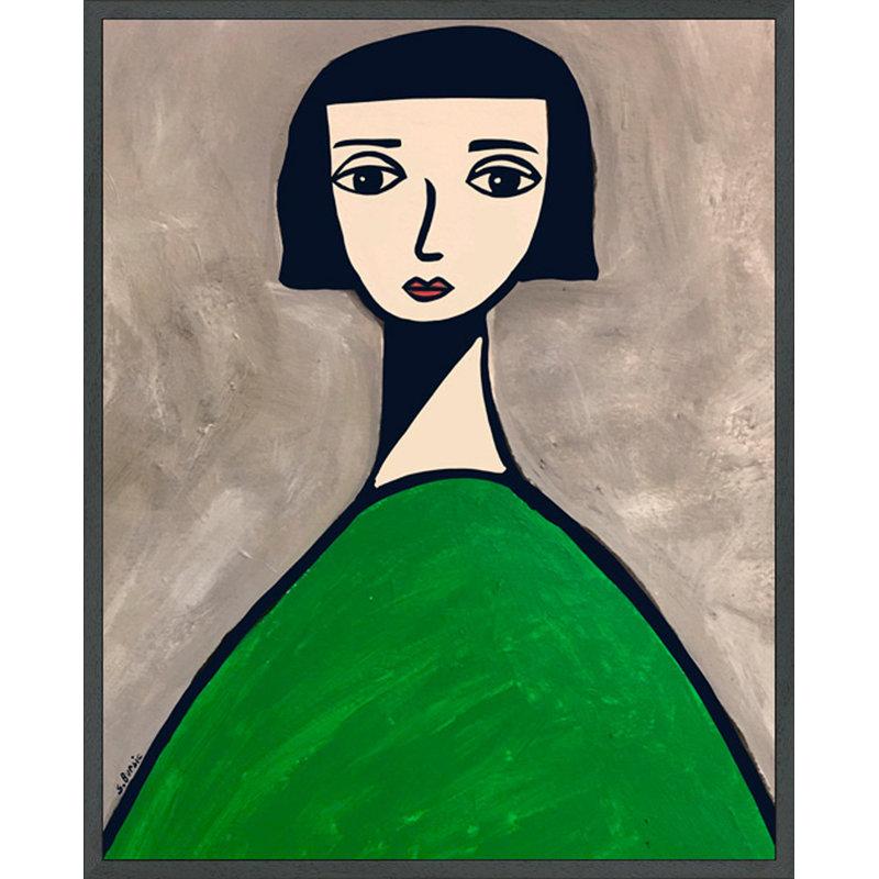 Woman In A Green Top, 31.75" H x 25.75" W