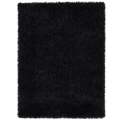 Coopers Black Shaggy Rug