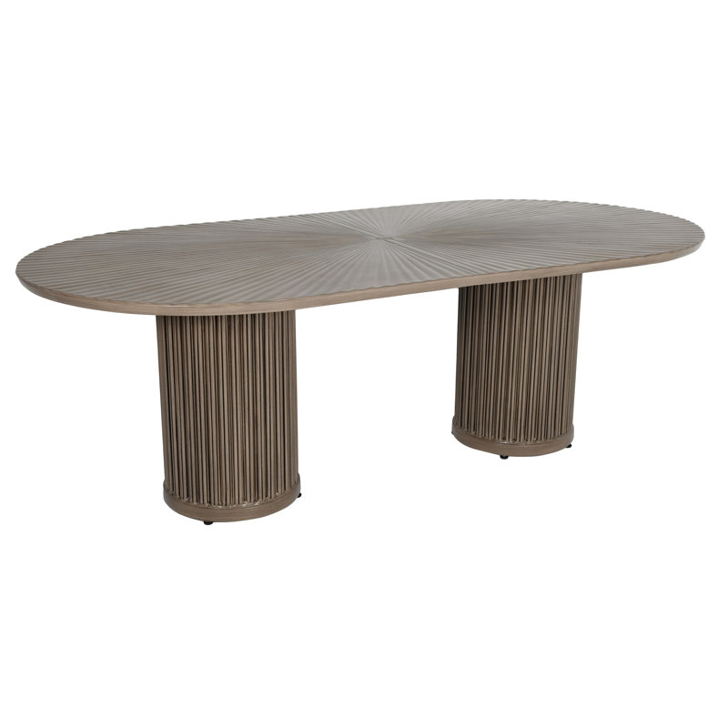 Samara 84" Oval Dining Umbrella Table, 28.5"H x 84"L x 42"W