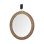 Avram Round Solid Wood Framed Wall Mirror