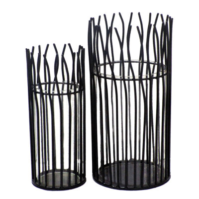 2 Piece Aluminum Tealight Holder Set