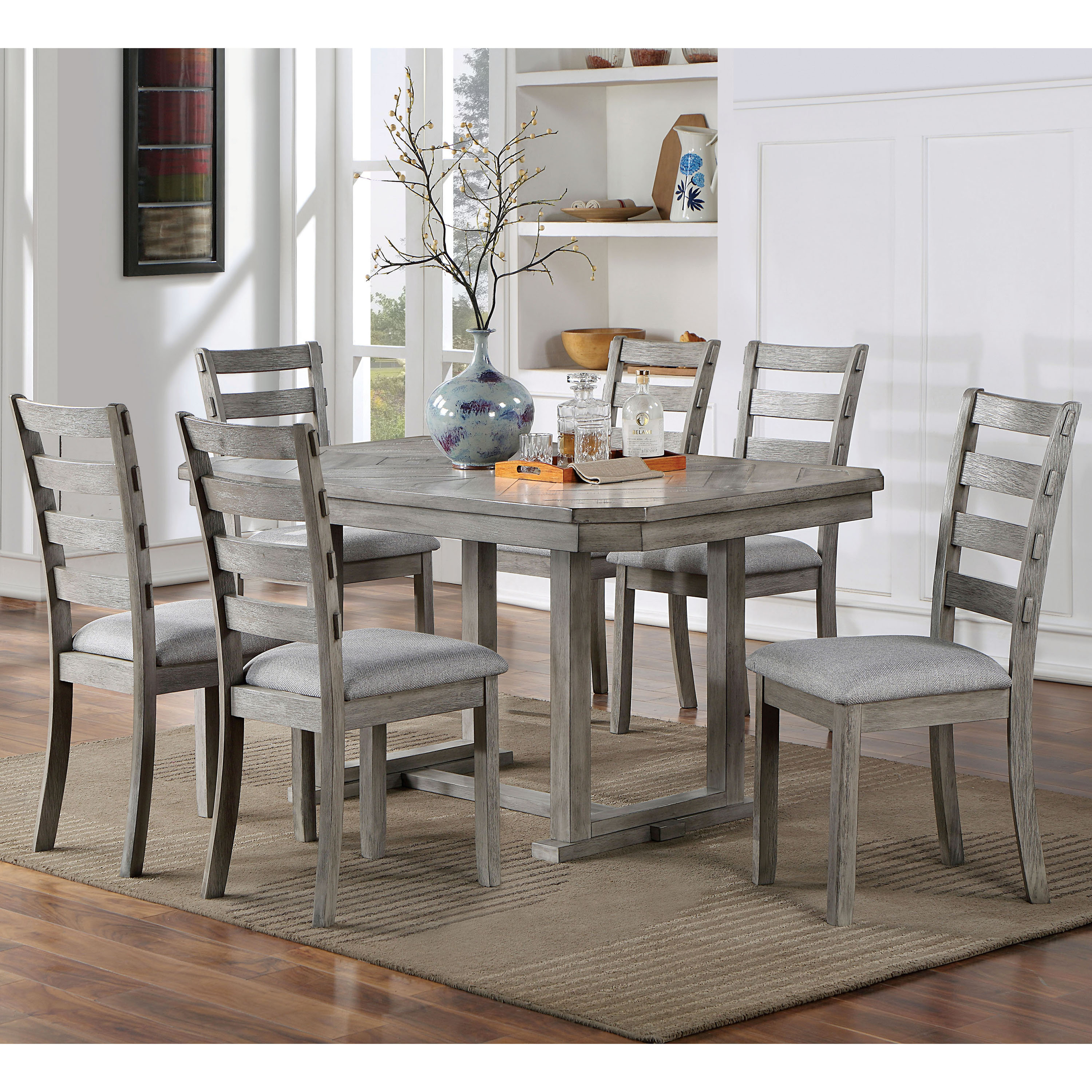 The Twillery Co.® Araujo Wood 7-Piece Dining Table Set & Reviews | Wayfair