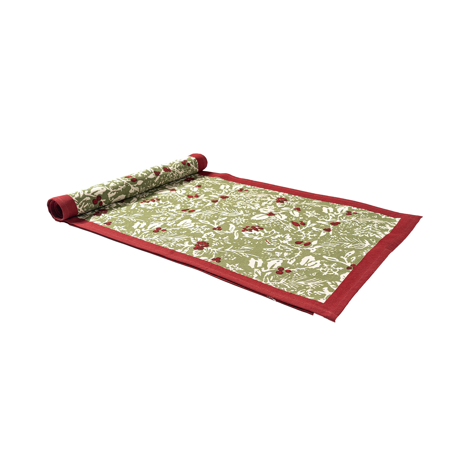 Liljan Floral Christmas Table Runnner, 90" x 16"