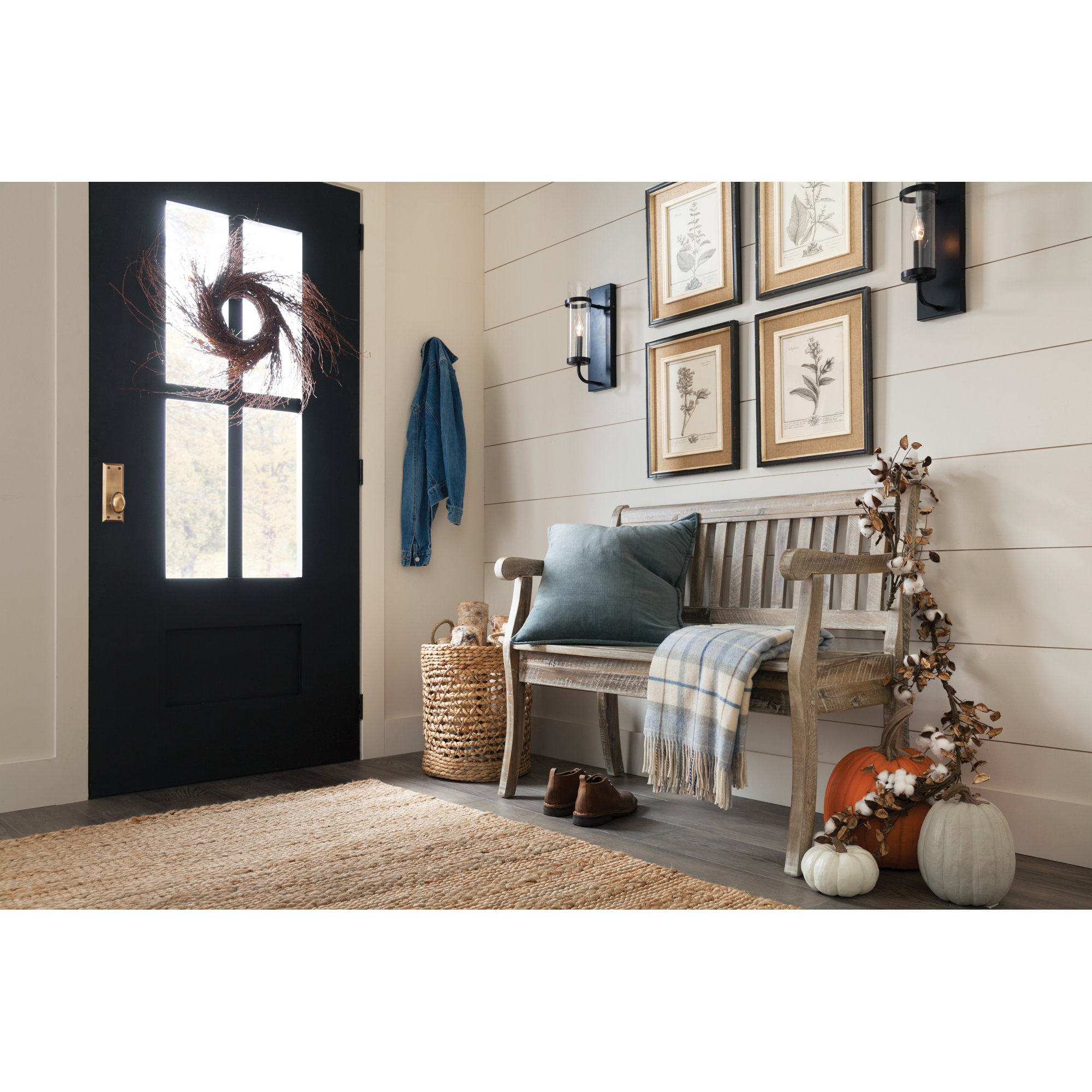 Castile Storage Bench, Washed Gray