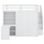 Lit mezzanine avec garde-robe, bureau et tablettes-916915660