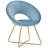 Vanezza 28.35" Wide Modern Faux Suede Accent Chair with Metal Legs-1958466011-1900437628