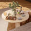 Petite table de bout moderne pour le salon Travertine Look-687432414
