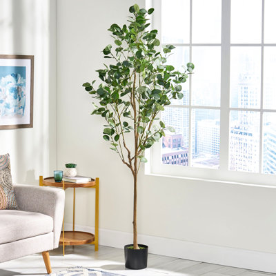 Enchanting 180Cm Artificial Eucalyptus Plant - Adds To Interior Stunning Tree Enhances Design