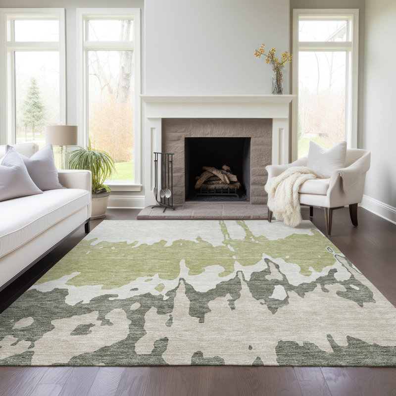 Tapis intérieur / extérieur noir lavable à la machine 1 pi 8 po x 2 pi 6 po Chayden ACN961, Rectangle 9 pi x 12 pi