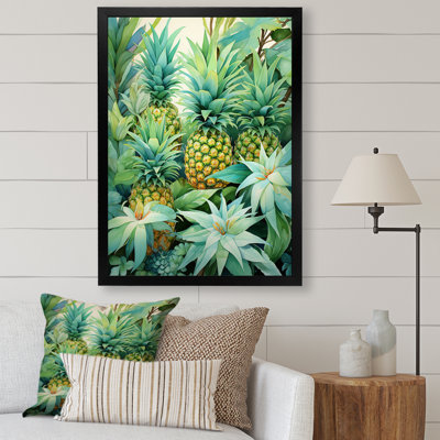 Pineapples Tropical Forest - Pineapples Wall Art