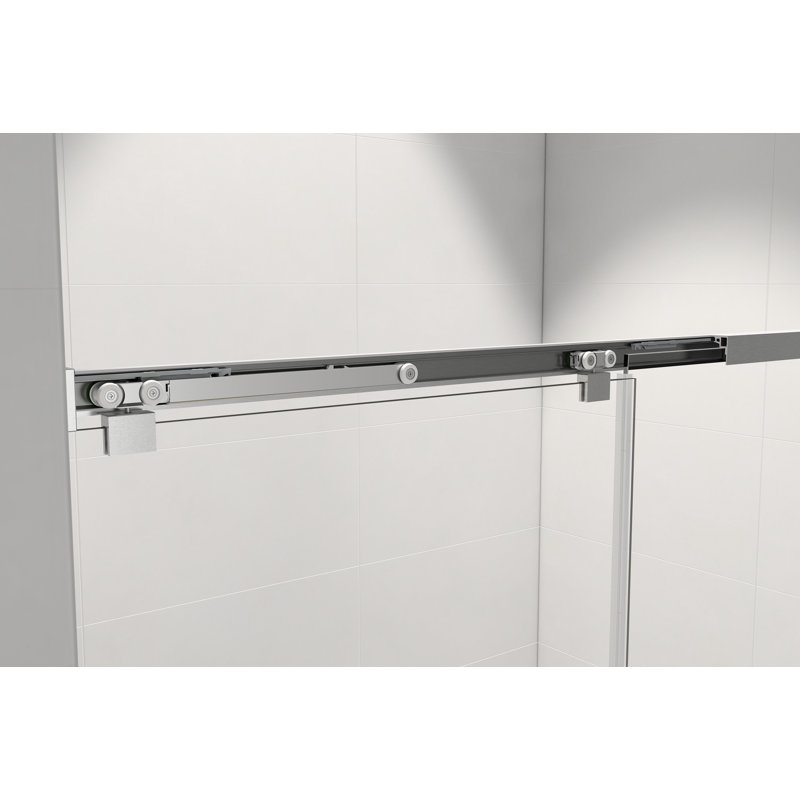 Porte coulissante simple de 46 à 48 po x H 76 po, Chrome