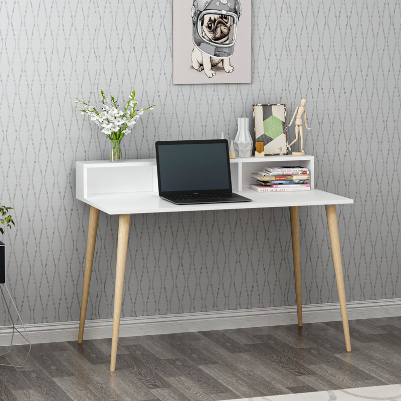 Bureau d'étudiant, H 60 po x l 120 po x P 75 po, Blanc