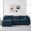 Canapé modulaire en L de 105 po avec repose-pieds | Canapé 3 places en chenille avec support à ressorts | Canapé modulaire pour salon, appartement ou salon-1528206187