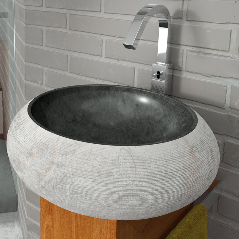 17.72'' L Bathroom Sink, Black