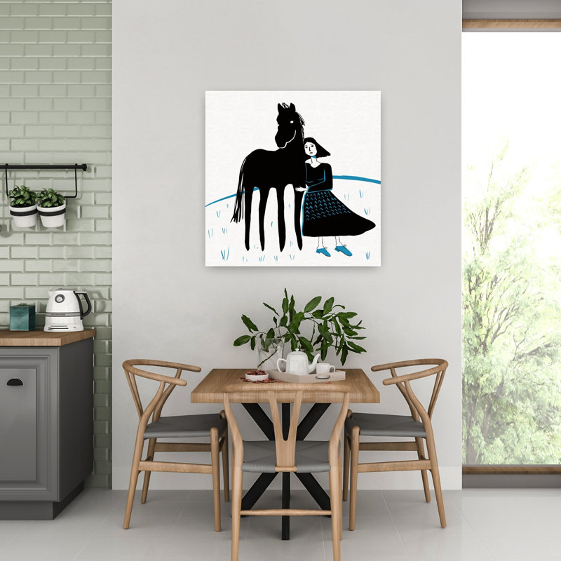Art contemporain Art cheval contemporain, H 32 po x l 32 po
