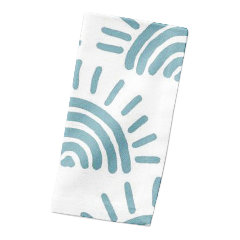 No Pattern Rectangle Napkin, Blue