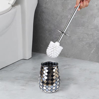 Modern Toilet Brush And Holde(Black Gold Curve)